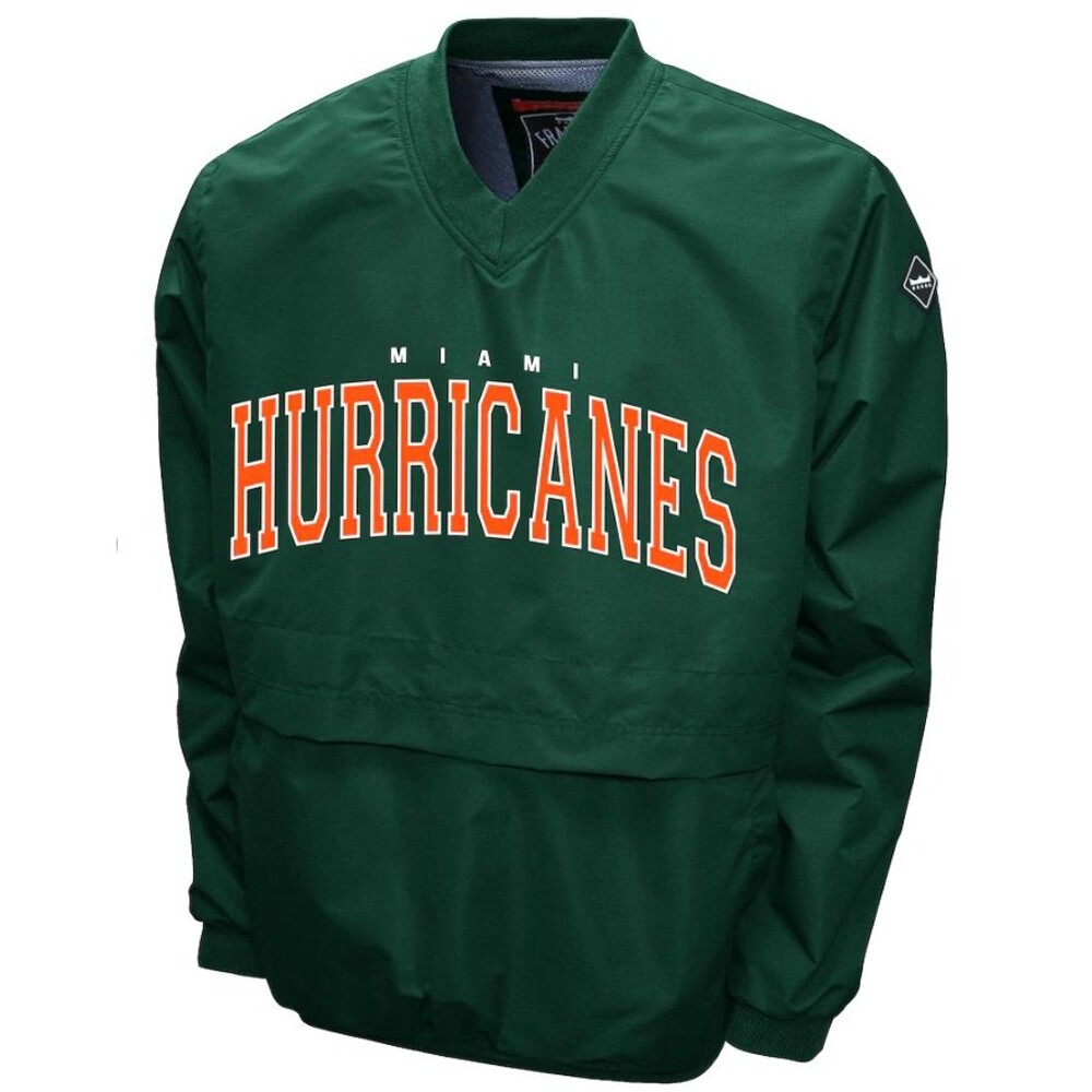 Franchise Club Green Medium Miami Hurricanes Members Windshell Pullover Jacket